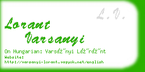 lorant varsanyi business card